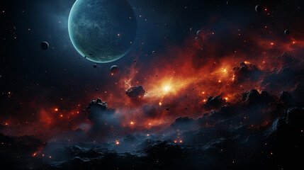 Wall Mural - Exploring space. Generative Ai