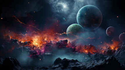 Wall Mural - Exploring space. Generative Ai