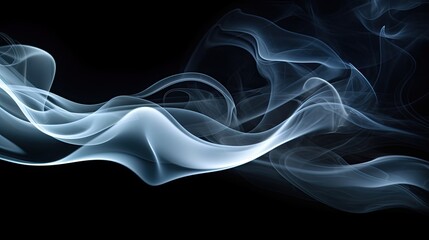 Wall Mural - White smoke glow in the dark