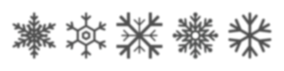 Wall Mural - snow. snowflake. snowflakes silhouettes. snow silhouette. snowflake icon. snow flake different shape