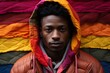 African black queer pride male LGBTQ pink proud