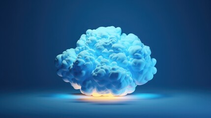 Wall Mural - blue cloud with blue background