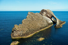 Bow Fiddle Rock Near The Villiage Of Portnockie In The North East Of Scotland