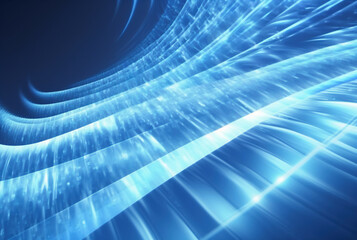 Wall Mural - Neon light motion futuristic background blur blue