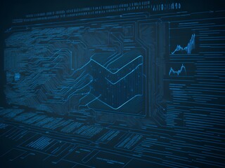 Poster - circuit board background Generated Ai