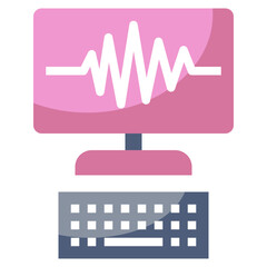 Wall Mural - DIGITAL AUDIO WORKSTATION line icon,linear,outline,graphic,illustration