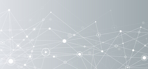 Aufkleber - Big data visual information background. Social network concept. Connection vector background.