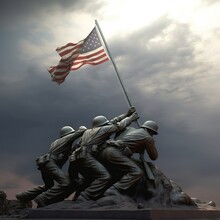 Marine Corps War Memorial, Generative Ai.