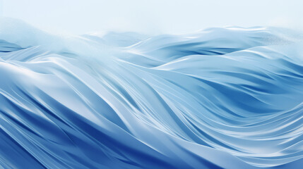 Fototapete - A blue and white abstract background with wavy lines