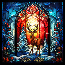 クリスマス雪だるまステンドグラス 無料画像 - Public Domain Pictures
