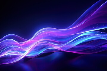 abstract futuristic background with pink blue glowing neon moving high speed wave lines and bokeh lights. Data transfer concept Fantastic wallpaper