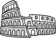 Roman colloseum illustration