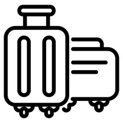 Wall Mural -  Luggage outline icon