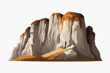 Wall Mural - large rock vector flat minimalistic isolated illustration