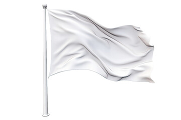 Poster - A white background featuring a blank flag, created as a design simulation.