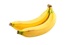 A Yellow Banana That Is Ready To Eat On A White Background.