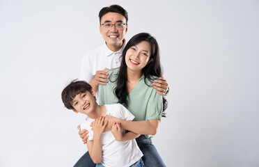 Sticker - A family on a white background