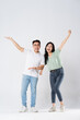 © Q88 - a couple posing on a white background