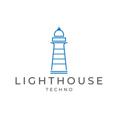 Wall Mural - Lighthouse logo icon design template