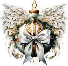 Christmas Ornament With Angel Wings