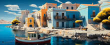 Greek Coastal Town: Tranquility And Beauty