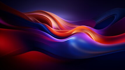 Wall Mural - abstract colorful waves for background