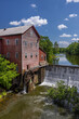 Old Grist Mill with Water Wheel and Dam