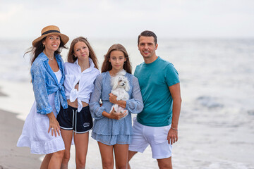 Wall Mural - Young family on vacation have a lot of fun