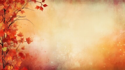 Canvas Print - Autumn background with copyspace.