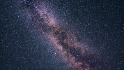 timelapse of the milky way galaxy shining in the starry sky