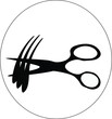 barber hairdresser scissors Icon Vector Illustration