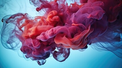 Aufkleber - Acrylic colors in water, Inkblot.