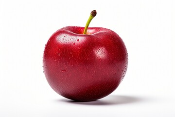 Poster - red apple isolated on white background.