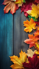 Wall Mural - beautiful autumn nature with vibrant and warm colors. generative ai illustrations