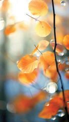 Wall Mural - beautiful autumn nature with vibrant and warm colors. generative ai illustrations