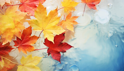 Wall Mural - Beautiful autumn nature with vibrant and warm colors. Generative AI illustrations