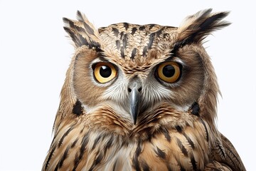 Poster - owl isolated on white background.