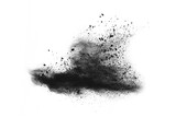 Fototapeta Tęcza - Freeze motion of black powder exploding or throwing black powder.