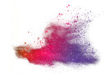 Fototapeta Tęcza - Colorful powder explosion. Colored cloud. Colorful dust explode. Paint Holi.