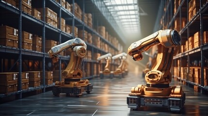 Aufkleber - Intelligent robotic system for warehouses and factories.