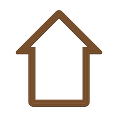 Canvas Print - Wooden house icon