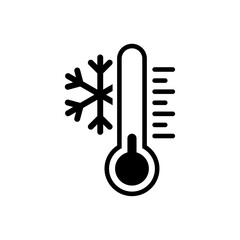Wall Mural - thermometer with snowflake icon