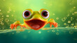 Frogs with a Twist: Comical Image of a Glass Frog