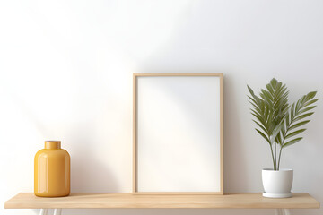 Serene and Modern Wall Display Frame Mockup, generative, ai