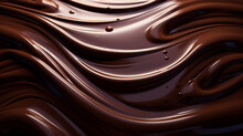 Chocolate Melted Texture Background. Generative AI