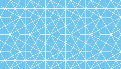 The geometric pattern with lines. Seamless vector background. White and blue texture. Graphic modern pattern. Simple lattice graphic design