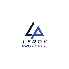 Poster - LETTER L AND LETTER P LOGO NEGATIVE SPACE LINE SIMPLE EDITABLE. Real Estate logo design.