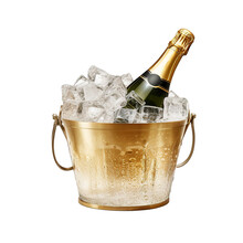 Bottle Of Champagne In A Cooler Bucket