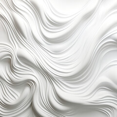Poster - abstract white paper wave curve lines design, luxury texture with smooth and clean subtle background
