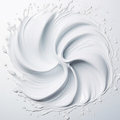 Poster - abstract white paper wave curve lines design, water splash, luxury texture with smooth and clean sub